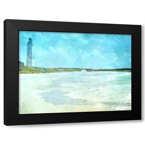 Look Out To The Sea Black Modern Wood Framed Art Print with Double Matting by Villa, Milli