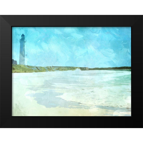 Look Out To The Sea Black Modern Wood Framed Art Print by Villa, Milli
