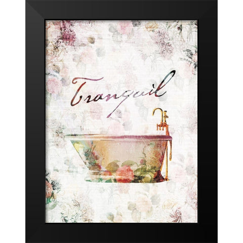 Vintage Tranquil Tub Black Modern Wood Framed Art Print by Villa, Milli
