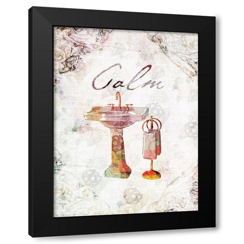 Vintage Calm Sink Black Modern Wood Framed Art Print with Double Matting by Villa, Milli