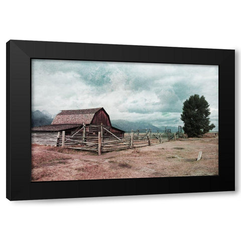 Looking At Farm Black Modern Wood Framed Art Print with Double Matting by Villa, Milli