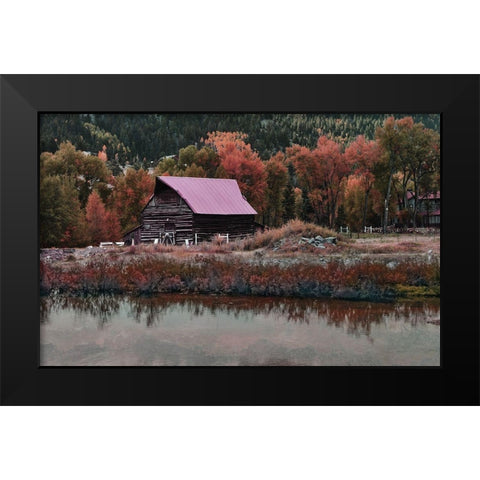 Lodgeview Black Modern Wood Framed Art Print by Villa, Milli