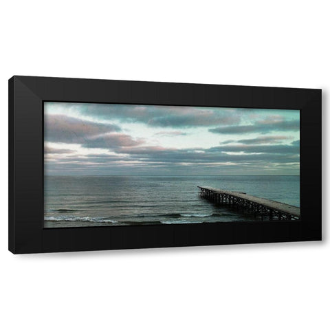 Dock Out To Sea Black Modern Wood Framed Art Print by Villa, Milli