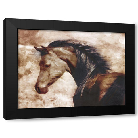 Look At The Horse Black Modern Wood Framed Art Print with Double Matting by Villa, Milli