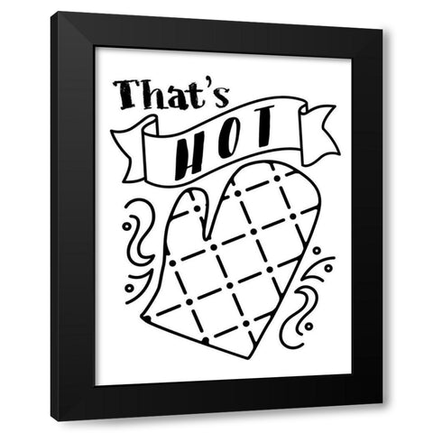 Thats Hot Black Modern Wood Framed Art Print with Double Matting by Villa, Milli