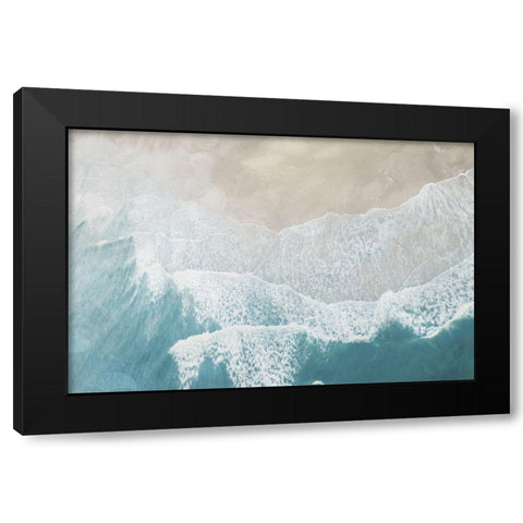 Calm Beach Black Modern Wood Framed Art Print with Double Matting by Villa, Milli