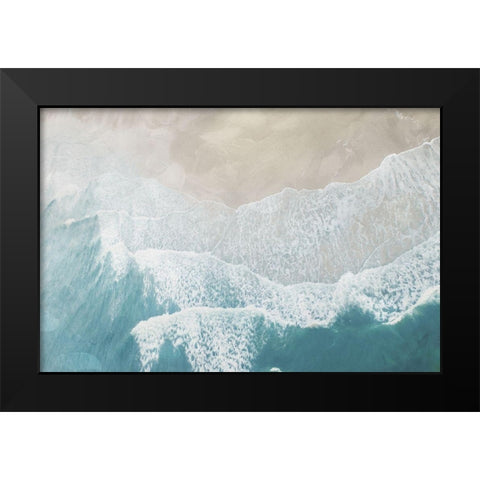 Calm Beach Black Modern Wood Framed Art Print by Villa, Milli