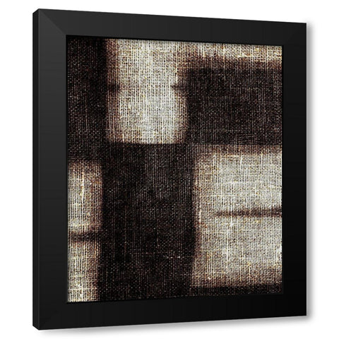 Brunt Jute 1 Black Modern Wood Framed Art Print with Double Matting by Villa, Milli
