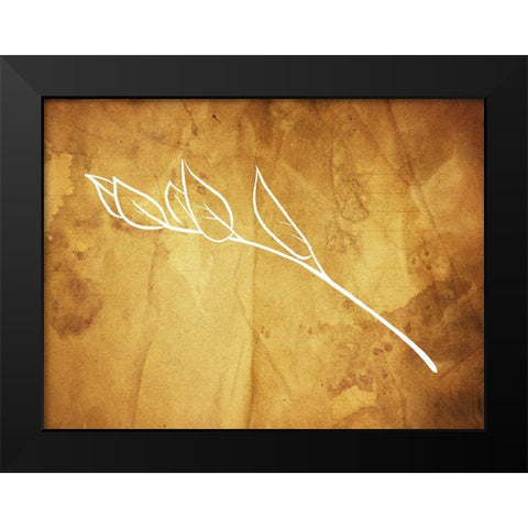 Simple ReGold Flower Black Modern Wood Framed Art Print by Villa, Milli