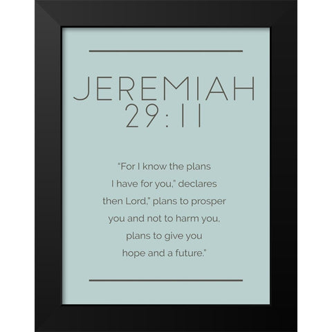 New Jeremiah Murky Black Modern Wood Framed Art Print by Villa, Milli