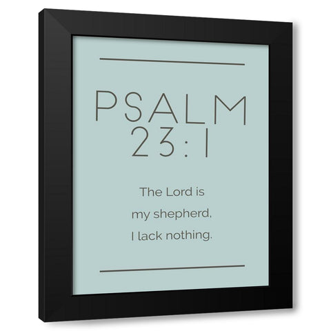 New Psalm Murky Black Modern Wood Framed Art Print by Villa, Milli