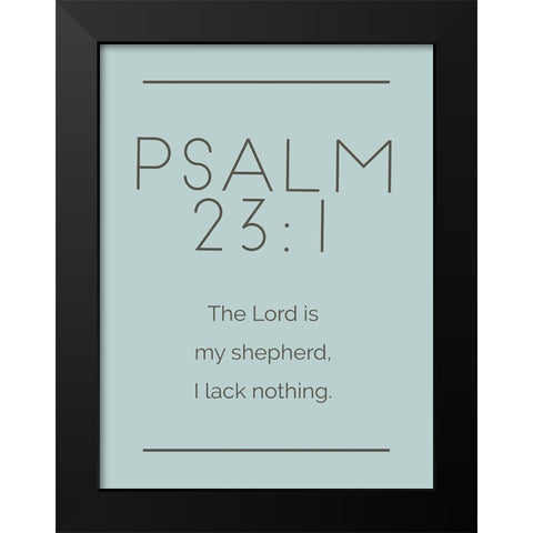 New Psalm Murky Black Modern Wood Framed Art Print by Villa, Milli