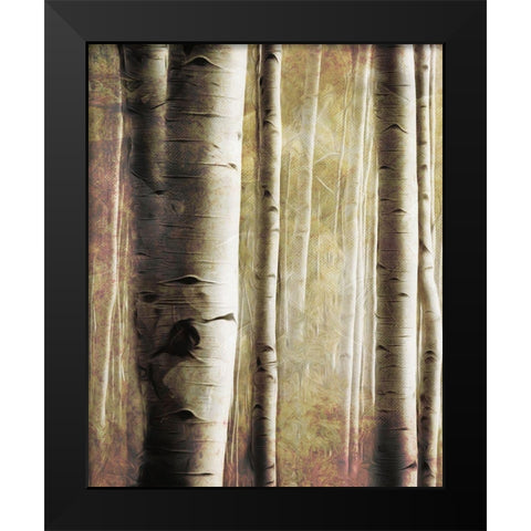 Burnt Birch Family 1 Black Modern Wood Framed Art Print by Villa, Milli