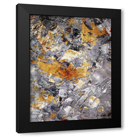 Golden Shatter Black Modern Wood Framed Art Print by Villa, Milli