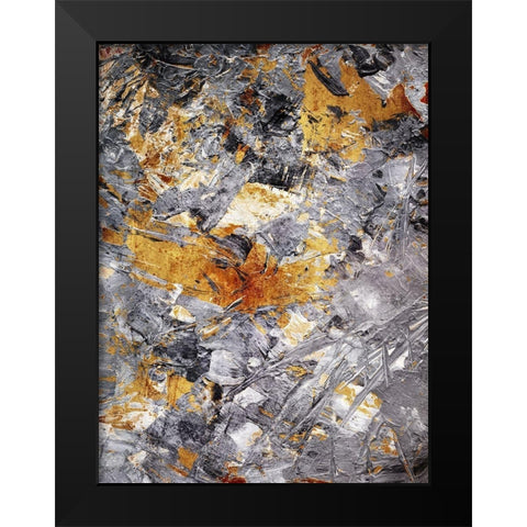 Golden Shatter Black Modern Wood Framed Art Print by Villa, Milli