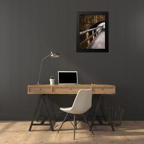Looking Down The Pier Black Modern Wood Framed Art Print by Villa, Milli