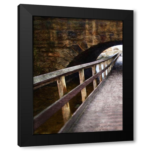 Looking Down The Pier Black Modern Wood Framed Art Print with Double Matting by Villa, Milli