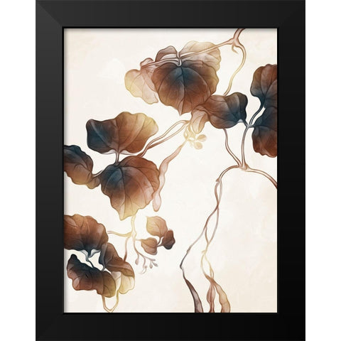 Hanging Autumn Leaves 1 Black Modern Wood Framed Art Print by Villa, Milli