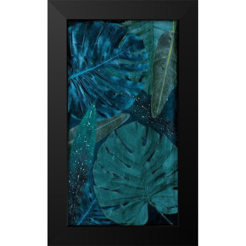 Teal Floral Arrangement Black Modern Wood Framed Art Print by Villa, Milli