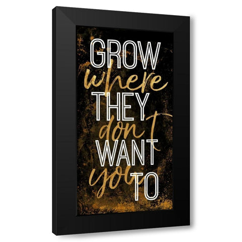 Grow Black Modern Wood Framed Art Print by Villa, Milli