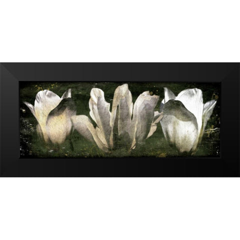 Three Tulips Black Modern Wood Framed Art Print by Villa, Milli