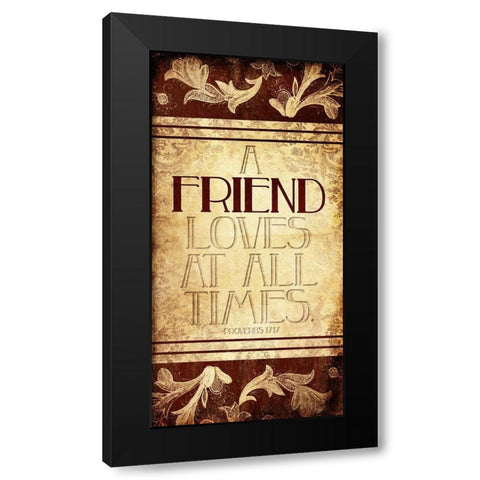 A Friend Black Modern Wood Framed Art Print by Villa, Mlli