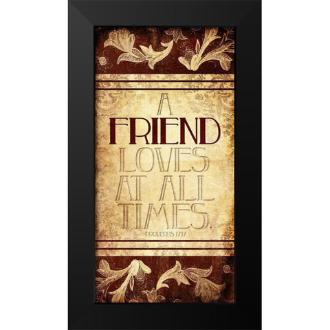 A Friend Black Modern Wood Framed Art Print by Villa, Mlli