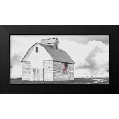 U.S. Barn Black Modern Wood Framed Art Print by Villa, Mlli