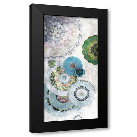 Circular Confusion Black Modern Wood Framed Art Print by Villa, Mlli