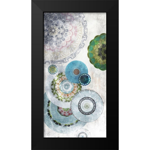 Circular Confusion Black Modern Wood Framed Art Print by Villa, Mlli