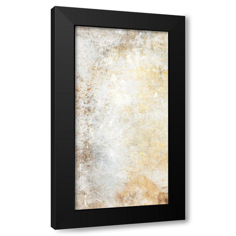 Abstract Silver Gold Black Modern Wood Framed Art Print by Villa, Mlli