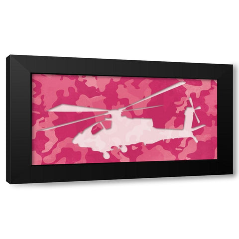Pink Chopper Black Modern Wood Framed Art Print with Double Matting by Villa, Mlli