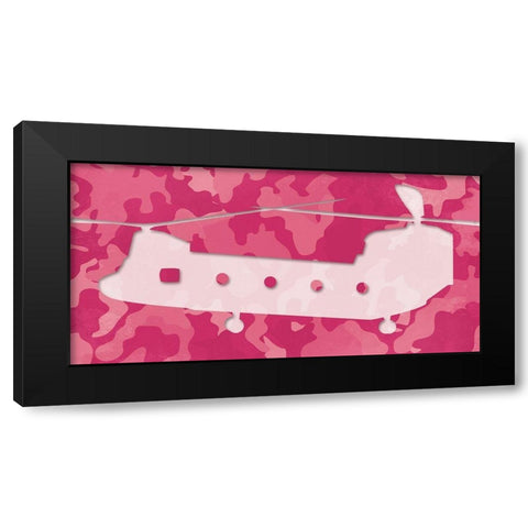 Pink Long Chopper Black Modern Wood Framed Art Print with Double Matting by Villa, Mlli