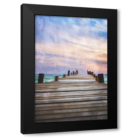 Lookout On The Deck Black Modern Wood Framed Art Print with Double Matting by Villa, Mlli