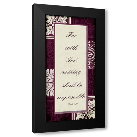 Impossible Black Modern Wood Framed Art Print by Villa, Mlli