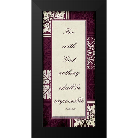 Impossible Black Modern Wood Framed Art Print by Villa, Mlli