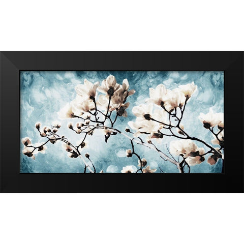Bloom Through Black Modern Wood Framed Art Print by Villa, Mlli