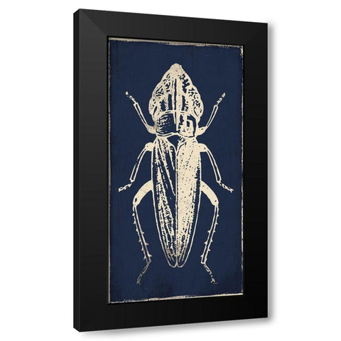 Bug Life Blue Three Black Modern Wood Framed Art Print by Villa, Milli