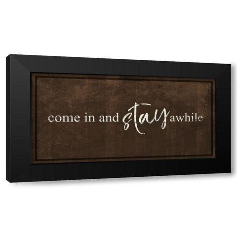 Stay Black Modern Wood Framed Art Print by Villa, Mlli