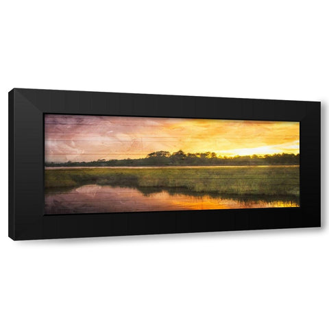 Marsh Sunset Black Modern Wood Framed Art Print with Double Matting by Villa, Mlli