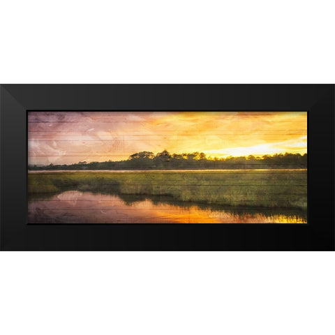 Marsh Sunset Black Modern Wood Framed Art Print by Villa, Mlli