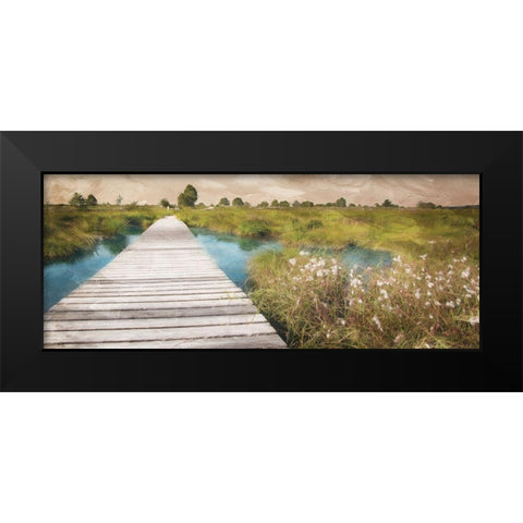 On The Marsh Black Modern Wood Framed Art Print by Villa, Mlli