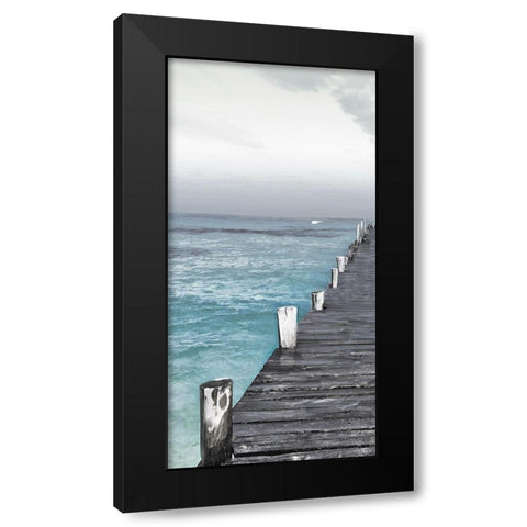 Left Dock Black Modern Wood Framed Art Print with Double Matting by Villa, Mlli