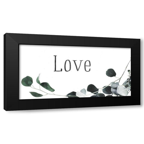 Love Black Modern Wood Framed Art Print by Villa, Mlli
