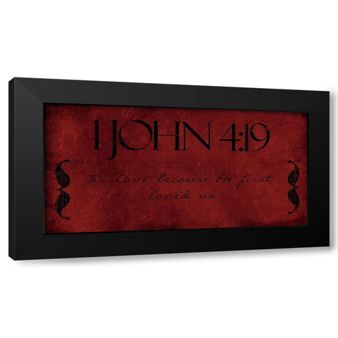John We Black Modern Wood Framed Art Print with Double Matting by Villa, Mlli