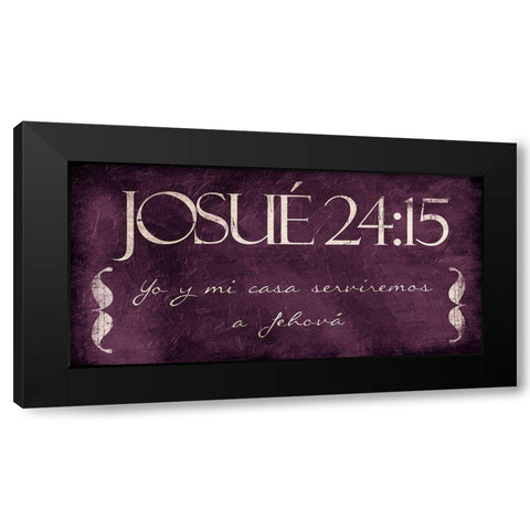 Josue Yo Purp Black Modern Wood Framed Art Print by Villa, Mlli