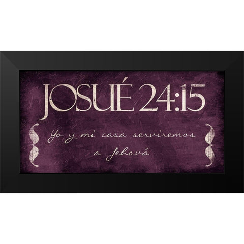 Josue Yo Purp Black Modern Wood Framed Art Print by Villa, Mlli