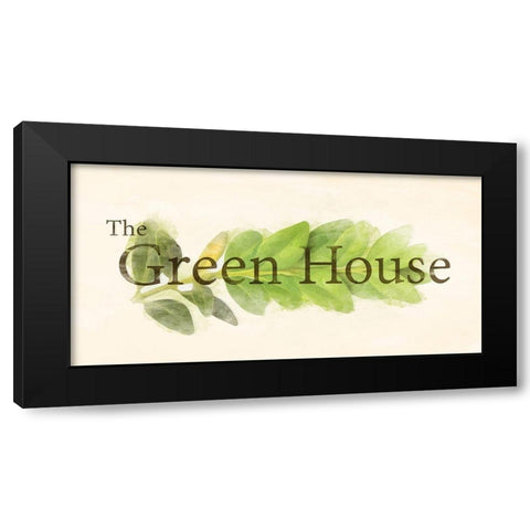 The Green House Black Modern Wood Framed Art Print by Villa, Mlli