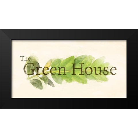 The Green House Black Modern Wood Framed Art Print by Villa, Mlli