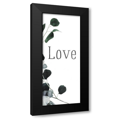Love Again Black Modern Wood Framed Art Print by Villa, Mlli